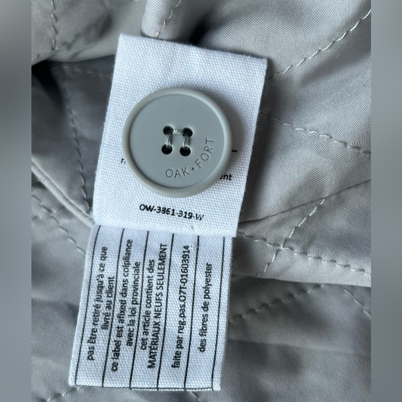 OAK + FORT Long Oversized Lined Trench Coat Heather Gray - Picture 10 of 10